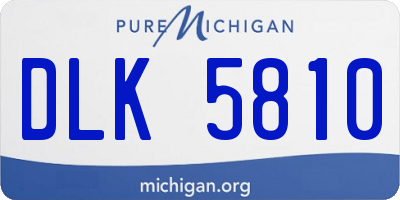 MI license plate DLK5810
