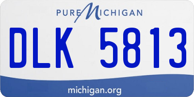 MI license plate DLK5813