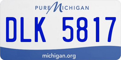 MI license plate DLK5817