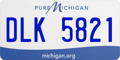 MI license plate DLK5821
