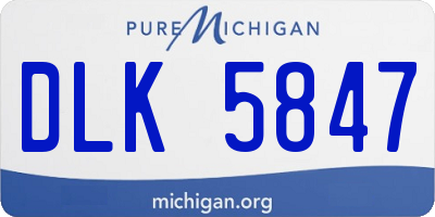MI license plate DLK5847