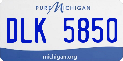 MI license plate DLK5850