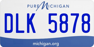 MI license plate DLK5878