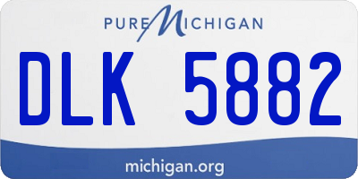 MI license plate DLK5882