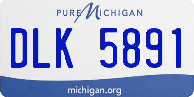 MI license plate DLK5891