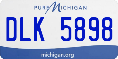 MI license plate DLK5898
