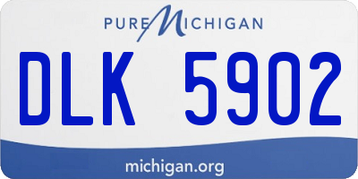 MI license plate DLK5902