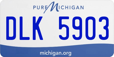 MI license plate DLK5903