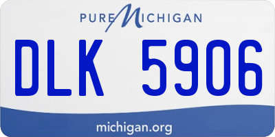 MI license plate DLK5906