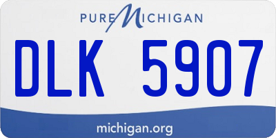 MI license plate DLK5907