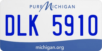MI license plate DLK5910