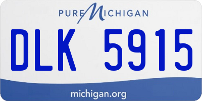MI license plate DLK5915