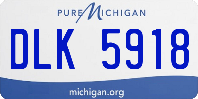 MI license plate DLK5918