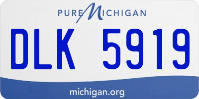MI license plate DLK5919
