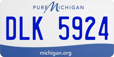 MI license plate DLK5924