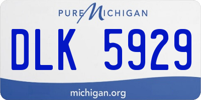 MI license plate DLK5929