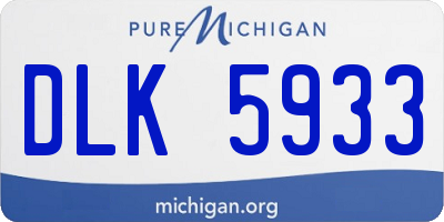 MI license plate DLK5933