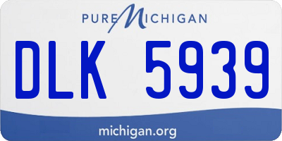 MI license plate DLK5939