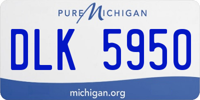 MI license plate DLK5950