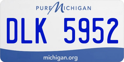 MI license plate DLK5952
