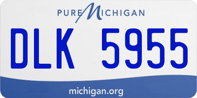 MI license plate DLK5955