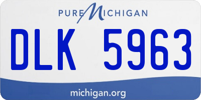 MI license plate DLK5963