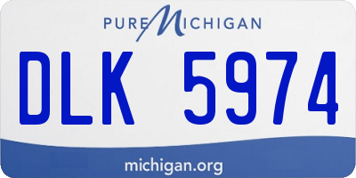 MI license plate DLK5974