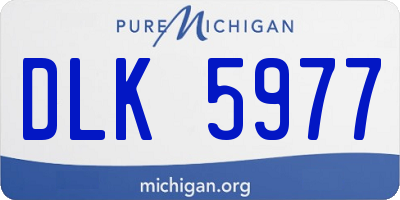 MI license plate DLK5977
