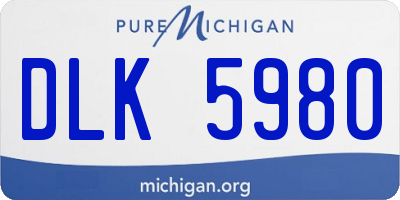 MI license plate DLK5980