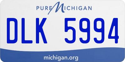 MI license plate DLK5994