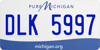 MI license plate DLK5997