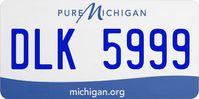 MI license plate DLK5999