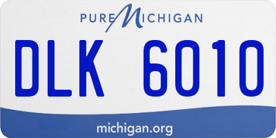 MI license plate DLK6010