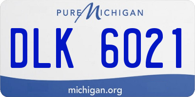 MI license plate DLK6021