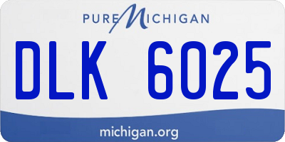 MI license plate DLK6025