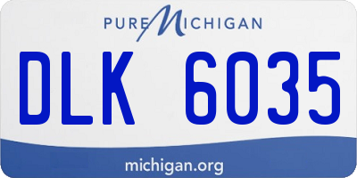 MI license plate DLK6035