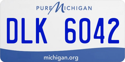 MI license plate DLK6042