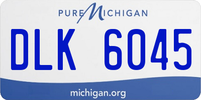 MI license plate DLK6045