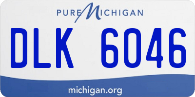 MI license plate DLK6046