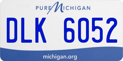 MI license plate DLK6052