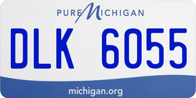 MI license plate DLK6055