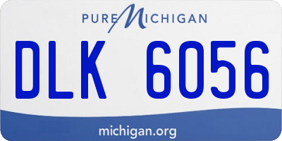 MI license plate DLK6056