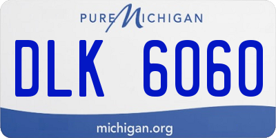 MI license plate DLK6060