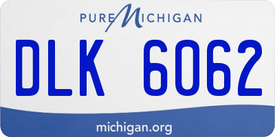 MI license plate DLK6062