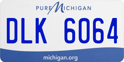 MI license plate DLK6064