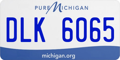 MI license plate DLK6065
