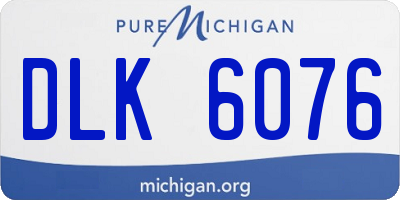 MI license plate DLK6076