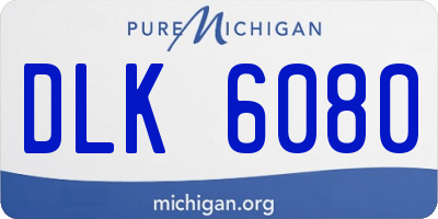 MI license plate DLK6080