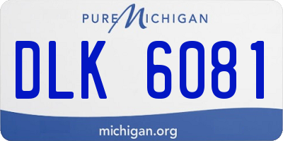 MI license plate DLK6081