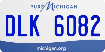 MI license plate DLK6082